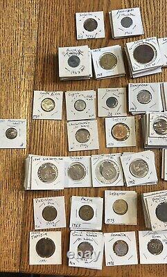 LARGE LOT 300+ FOREIGN WORLD COINS IN 2X2 SLABS At Least 100 Countries