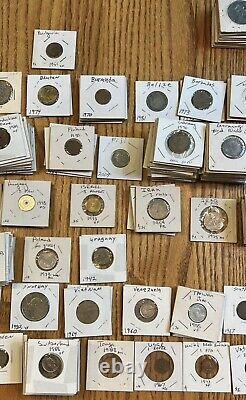 LARGE LOT 300+ FOREIGN WORLD COINS IN 2X2 SLABS At Least 100 Countries