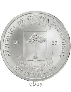 LEOPARD Soft Edge UHR 1 Oz Silver Coin 1000 Francs Equatorial Guinea 2025 LEOPARD Soft Edge UHR 1 Oz Silver Coin 1000 Francs Equatorial Guinea 2025