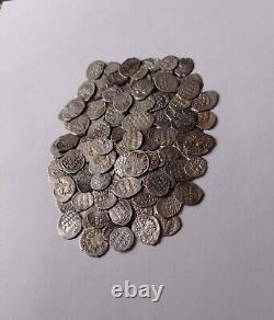 LOT 50 COINS IVAN IV TERRIBLE 1547 1584 Russian Silver wire Kopek Denga SCALES 2