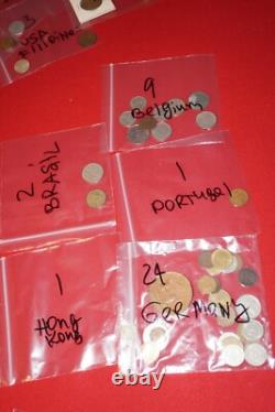 LOT of 200 COINs from 31 Foreign COUTRY 1900 1970 Catalogue SOME SILVER
