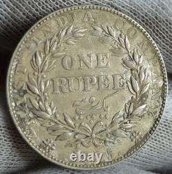 LUSTROUS British India William IV Silver Rupee 1835 F In Rare In This Grade NP4H