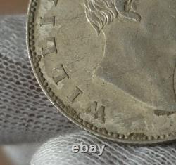 LUSTROUS British India William IV Silver Rupee 1835 F In Rare In This Grade NP4H