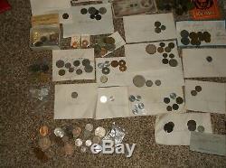 Large Assorted World Foreign Coin Lot! Some paper & silver