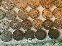 Large FOREIGN World Silver coin lot. Estate sale