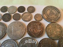 Large FOREIGN World Silver coin lot. Estate sale