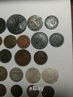 Large LOT 20 World Copper and Silver Coins 1600s 1700s 1800s NOT JUNK