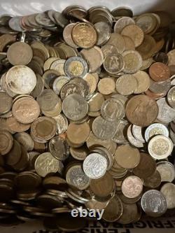 Large Lot 10 Lbs. Mixed Foreign Coins Many Different Countries Estate Lot