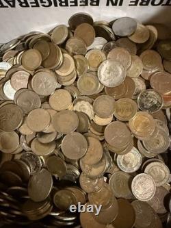 Large Lot 10 Lbs. Mixed Foreign Coins Many Different Countries Estate Lot