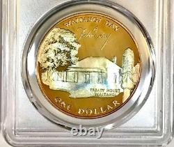 Large Silver Coin 1977 New Zealand Waitangi Day Dollar NGC PR68 DCAM Cameo Proof