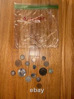 Large Vintage World Coin & Bill Collection US, Europe, Asia, Dating Back to 1809