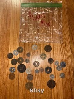 Large Vintage World Coin & Bill Collection US, Europe, Asia, Dating Back to 1809