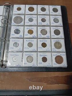 Large World Coin Collection With several Silver Coins