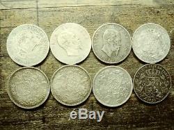 Large silver world coin lot, Italy, Latvia, Belgium, and Venezuela