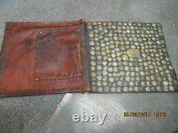 Leather Saddle Bag With Over 250 Coins From 1800's Riveted To It 18 X 38 Inch