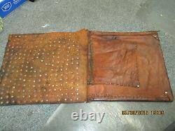 Leather Saddle Bag With Over 250 Coins From 1800's Riveted To It 18 X 38 Inch