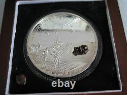 Liberia 2004, NWA 267 METEORITE silver coin! Only 999 made! 2oz, $10