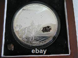 Liberia 2004, NWA 267 METEORITE silver coin! Only 999 made! 2oz, $10