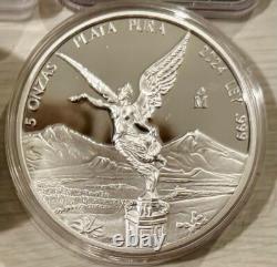 Libertad Mexico 2024 5 oz Silver Proof Coin in Capsule Mexico