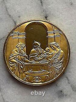 Limited Rare Franklin Mint Coin Gold Over Silver Raphael Presentation in Temple