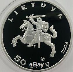 Lithuanian 50 Litas SILVER Coin Curonian Spit (UNESCO World Heritage) 2004