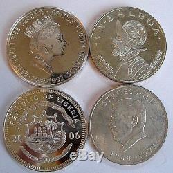 Lot 18 World Silver Crown Sized Coins Commemoratives High Grade &Proof 1961-2006