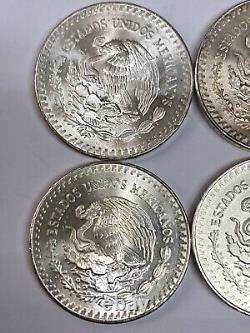 Lot 1984/1985 Mexico Libertad 1 onza. 999 Silver Rounds 6 Ounces In Total