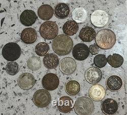 Lot Of 32 Coins Of India, Near East, East Indies, SE Asia, Islamic Etc