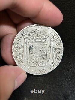 Lot Of 3 Mexico 8 Reales Silver Coin Carlos IIII Spanish Colonial Chopmarked
