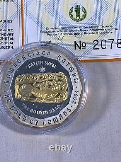 Lot Of Four (4) Kazakhstan Silver Coins 500 Tenge 2004 Proof Quality