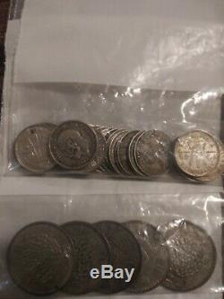 Lot Of Vintage Foreign World Silver Coins. A Lot Of Variety