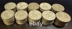 Lot of 100 Mexico's Last Silver Coin The 1957-1967 Un Peso 10% Silver