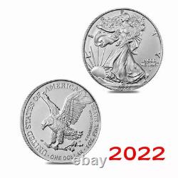 Lot of 10-2022 American Silver Eagle $1 Coin 1 oz. 999 Fine Silver BU