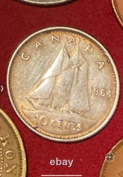 Lot of 14 Foreign Silver And Coins- Greece, England, Canada, Australia Witherrors
