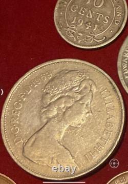 Lot of 14 Foreign Silver And Coins- Greece, England, Canada, Australia Witherrors