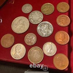 Lot of 14 Foreign Silver And Coins- Greece, England, Canada, Australia Witherrors