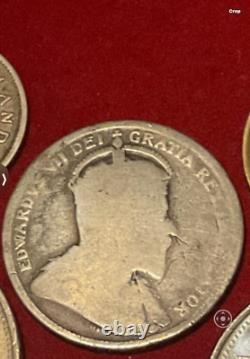 Lot of 14 Foreign Silver And Coins- Greece, England, Canada, Australia Witherrors