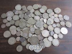 Lot of 158 Silver World Coins Aprox 1 1/4 lbs (t)