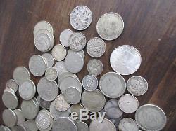 Lot of 158 Silver World Coins Aprox 1 1/4 lbs (t)