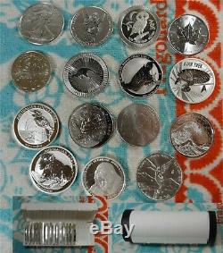 Lot of 15 1 oz. 999 Silver Coins From Around the World Ebay Bux