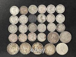 Lot of 29 Mixed Earlier Canadian Silver Coins 1910-1968 T/W 89.2 Gram