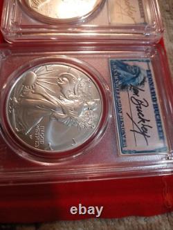 Lot of 2-2022 Len Buckley ASE's 1 of 500 Signd Corspng Ser#'s. #pb21 Fr Ship