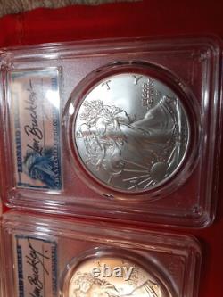 Lot of 2-2022 Len Buckley ASE's 1 of 500 Signd Corspng Ser#'s. #pb21 Fr Ship