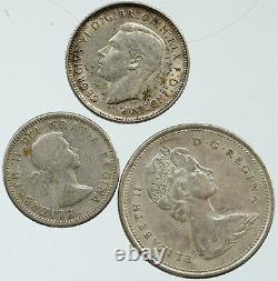 Lot of 3 Silver WORLD COINS Authentic Collection Vintage Group DEAL GIFT i115443