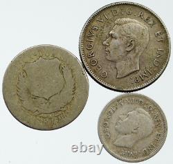 Lot of 3 Silver WORLD COINS Authentic Collection Vintage Group DEAL GIFT i115472