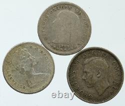 Lot of 3 Silver WORLD COINS Authentic Collection Vintage Group DEAL GIFT i115475