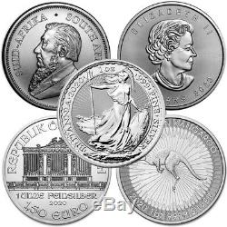 Lot of 5 2020 1 oz Silver Coins From Around The World Brilliant Uncirculated