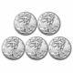 Lot Of 5 2023 American Silver Eagle $1 Coin 1 Oz. 999 Fine Silver Bu