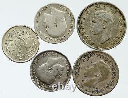 Lot of 5 Silver WORLD COINS Authentic Collection Vintage Group DEAL GIFT i115643