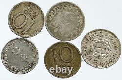Lot of 5 Silver WORLD COINS Authentic Collection Vintage Group DEAL GIFT i115645